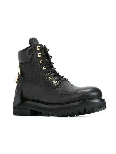 Shop Buscemi Lace-up Boots In Black