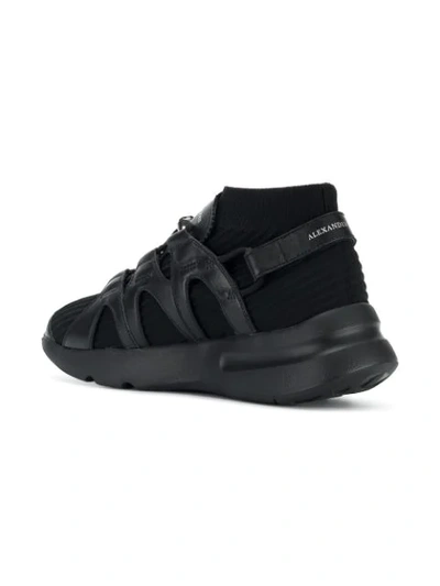 Shop Alexander Mcqueen Oversized Sole Sneakers In Black