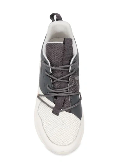 Shop Arkk Colour Block Sneakers In Grey