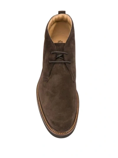 Shop Tod's Desert Boots In Brown