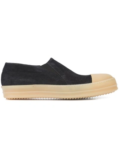 Shop Rick Owens Boat Sneakers In Black