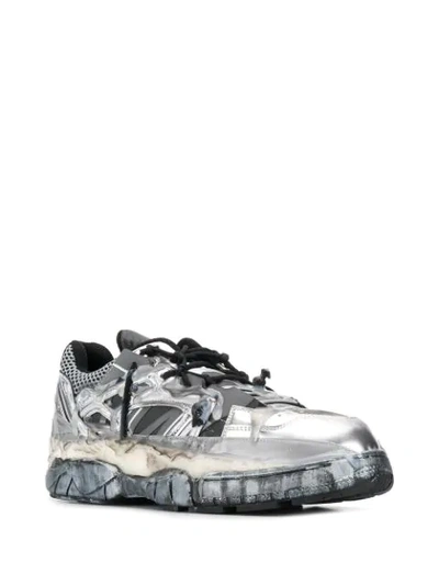 Shop Maison Margiela Fusion Low-top Sneakers In H2745 Black/white