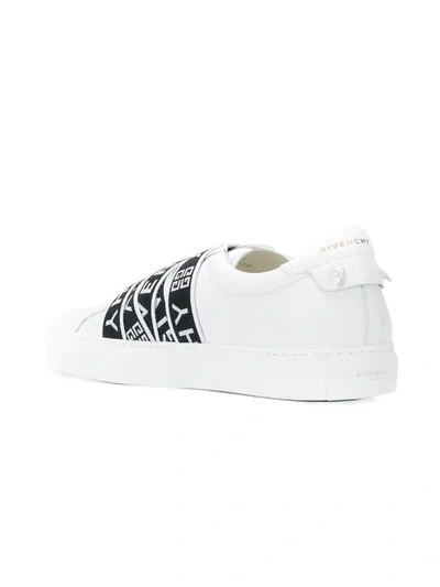 GIVENCHY 4G WEBBING SNEAKERS - 白色