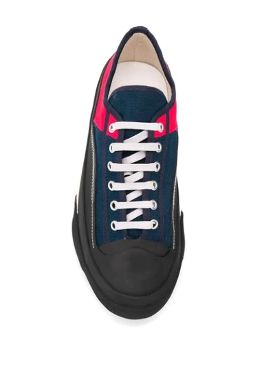 Shop Acne Studios Canvas Sneakers In Af8-blue/red