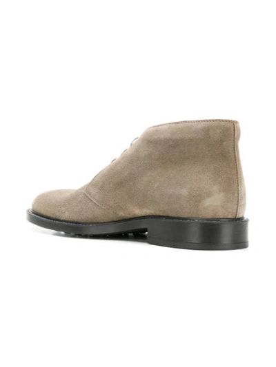 Shop Tod's Chukka Desert Boots In Grey