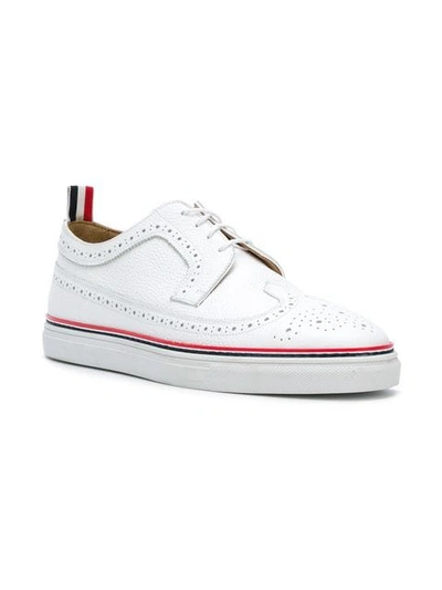 Shop Thom Browne Longwing Cupsole Brogues In White