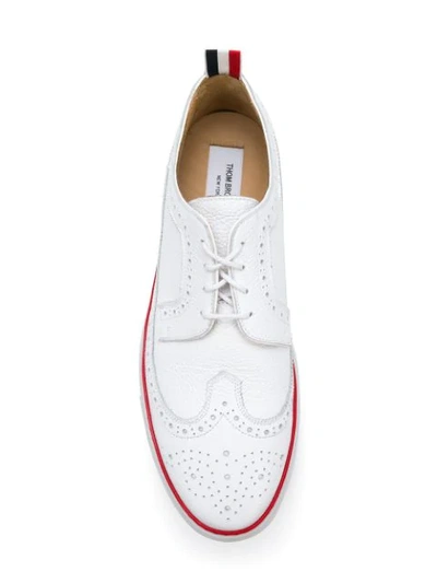 Shop Thom Browne Longwing Cupsole Brogues In White