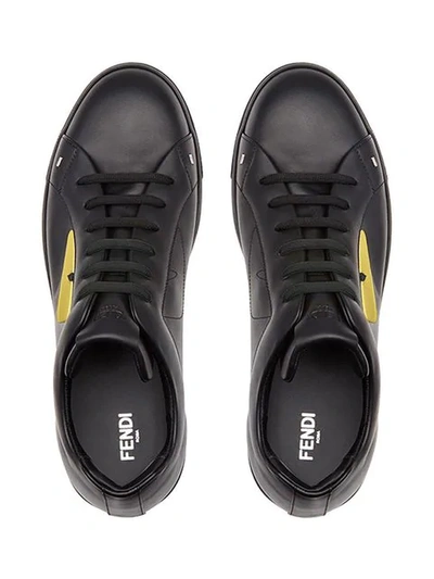 Shop Fendi Bag Bugs Sneakers In Black