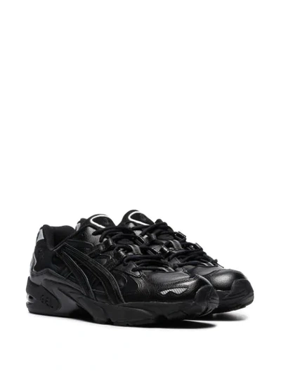 Shop Asics Black Gel Kayano 5 Leather Low Top Sneakers