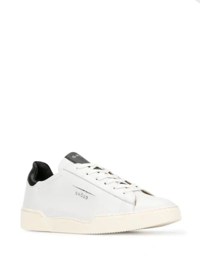 Shop Ghoud Contrast Heel Counter Lace-up Sneakers In White