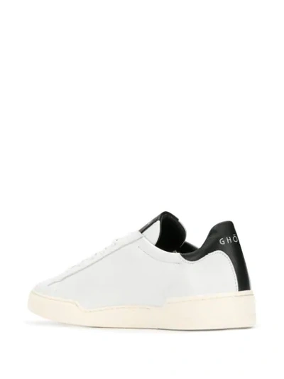 Shop Ghoud Contrast Heel Counter Lace-up Sneakers In White