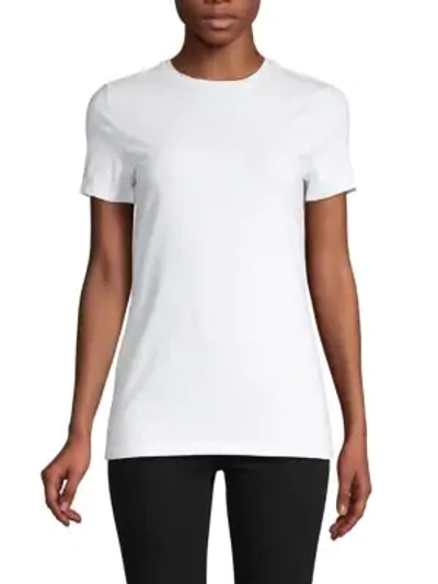 Shop Saks Fifth Avenue Essential-fit Crewneck Tee In White