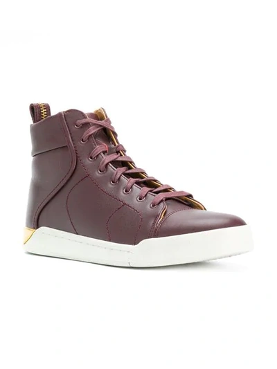 Shop Diesel S-marquise Hi-top Sneakers In Pink