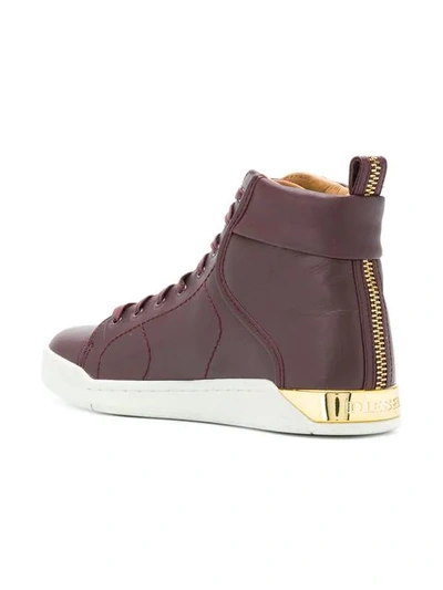 Shop Diesel S-marquise Hi-top Sneakers In Pink