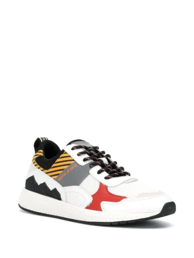Shop Moa Master Of Arts Colour Block Sneakers In Grey