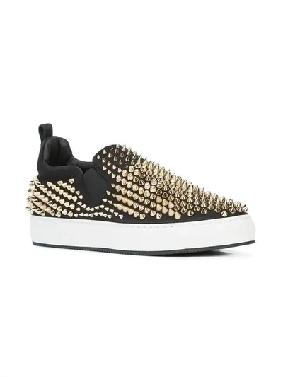 Shop Philipp Plein My Point Slip-on Sneakers In Black