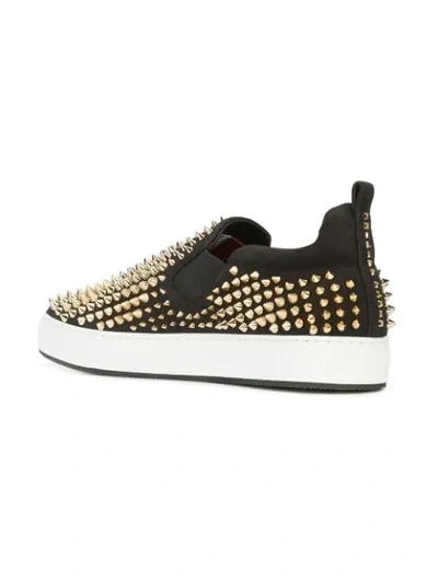 Shop Philipp Plein My Point Slip-on Sneakers In Black