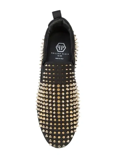 Shop Philipp Plein My Point Slip-on Sneakers In Black