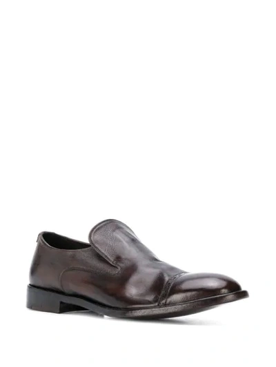 Shop Alberto Fasciani Perforated Loafers In Brown