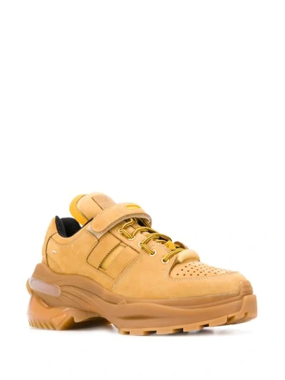 Shop Maison Margiela Chunky Lace Up Sneakers In Yellow