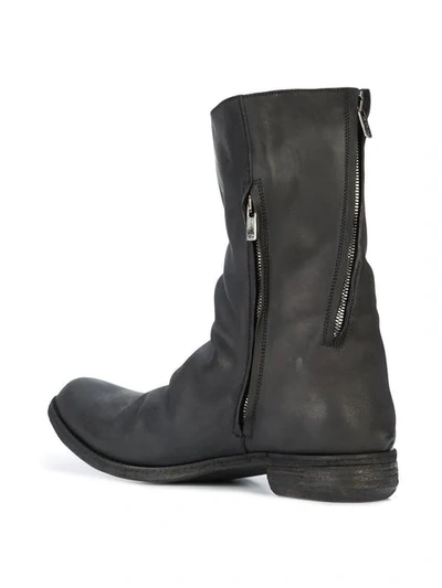 Shop A Diciannoveventitre Double Zip Boots In Black