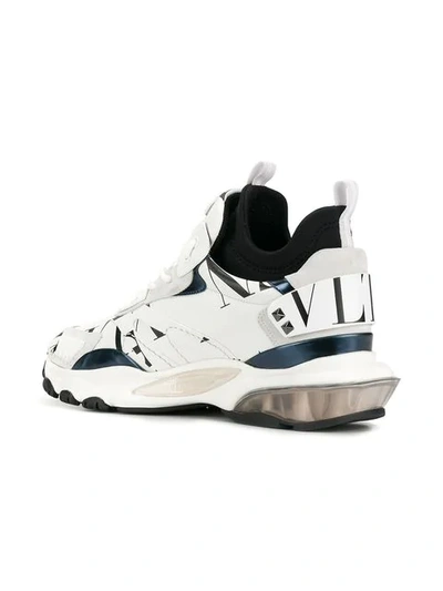 Shop Valentino Vltn Sneakers In White