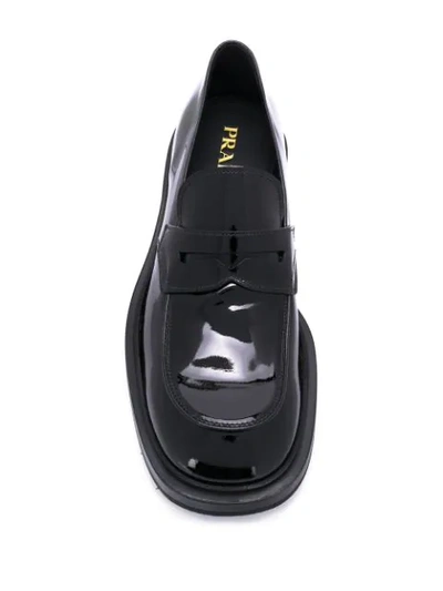Shop Prada Slip-on Loafers In Black