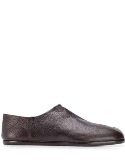 MAISON MARGIELA SPLIT TOE LOAFERS - 棕色