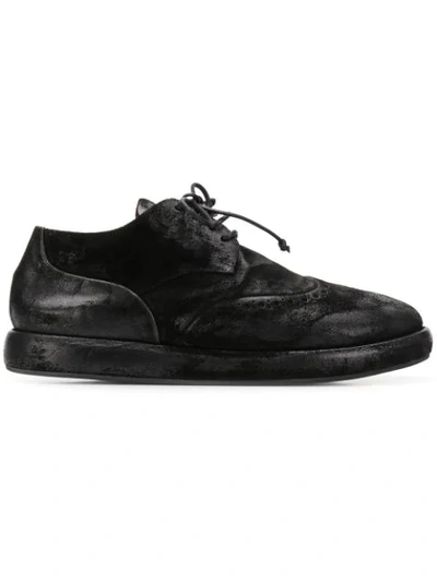 Shop Marsèll Distressed Derby Shoes - Black