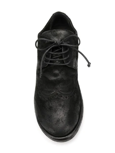 Shop Marsèll Distressed Derby Shoes - Black