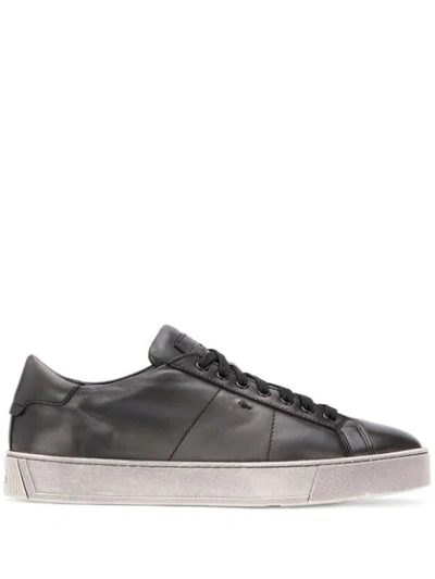 Shop Santoni Low-top Sneakers In Black