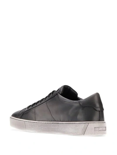 Shop Santoni Low-top Sneakers In Black