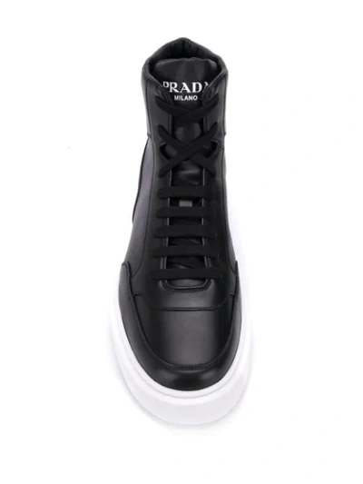 Shop Prada Klassische Sneakers - Schwarz In Black