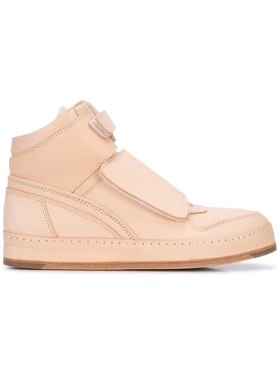 Shop Hender Scheme Touch Strap Hi-top Sneakers In Natural