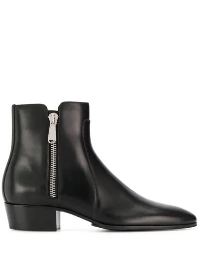 Shop Balmain Mike Ankle Boots In Black