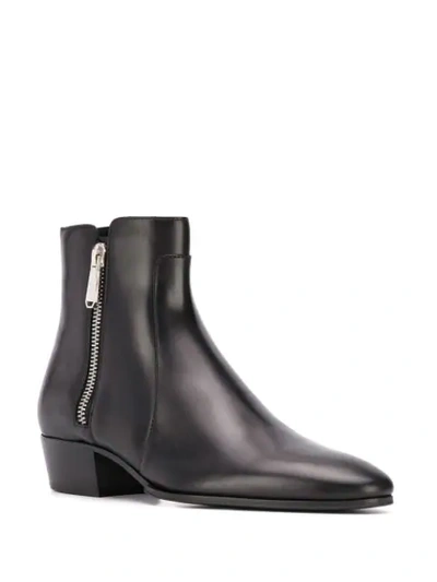 Shop Balmain Mike Ankle Boots In Black
