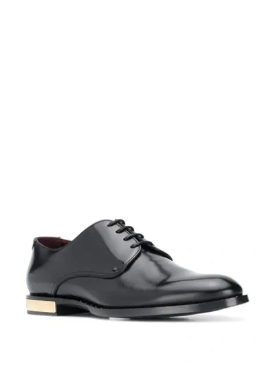 Shop Dolce & Gabbana Gold-tone Derby Shoes In Black