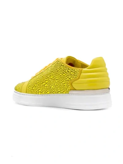 Shop Philipp Plein Sneakers Mit Kristallen In Yellow