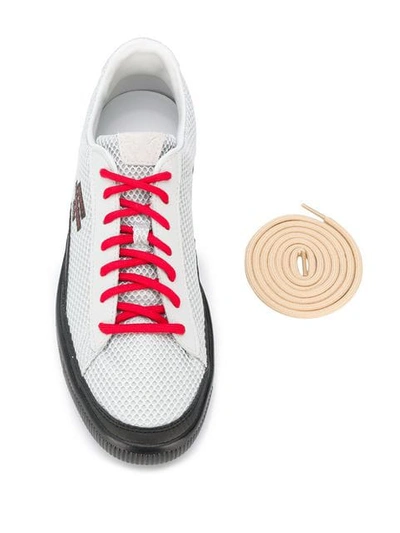 Puma Contrast Lace-up Sneakers In Grey