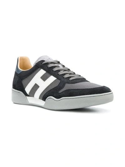 Shop Hogan Panelled Sporty Sneakers In Grey