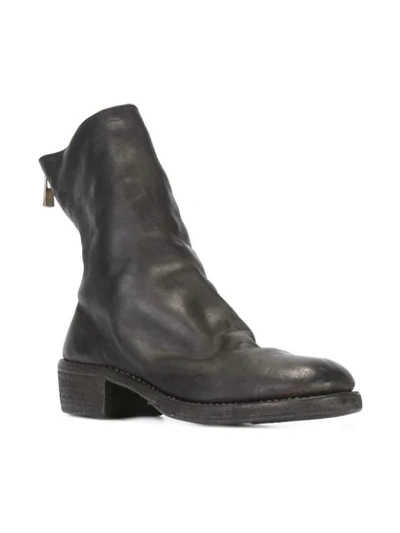 Shop Guidi Back Zip Mid Boots In Black