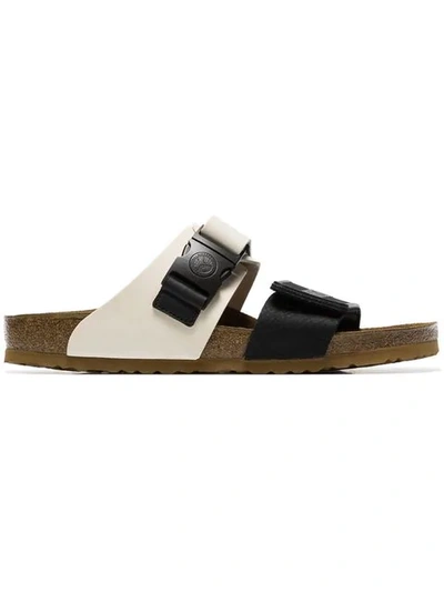 Shop Rick Owens Black And White X Birkenstock Babel Sandals