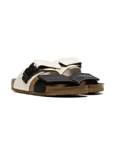 Shop Rick Owens Black And White X Birkenstock Babel Sandals