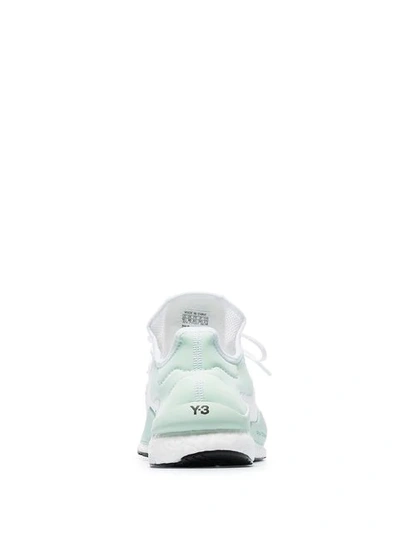 Shop Y-3 Mesh Upper Sneakers - White