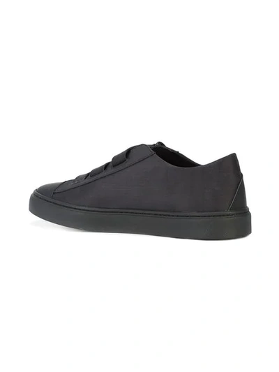 Shop Yohji Yamamoto Strap Sneakers In Black