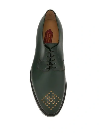 Shop Namacheko Perforated Detail Derby Shoes In Green