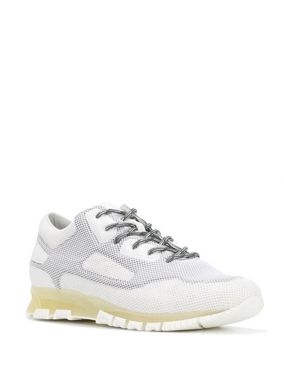 Shop Lanvin Mesh Low Top Sneakers In White