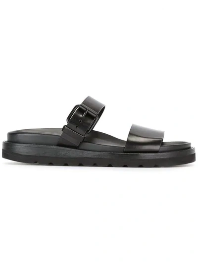 Shop Ann Demeulemeester Buckle Strap Sandals In Black