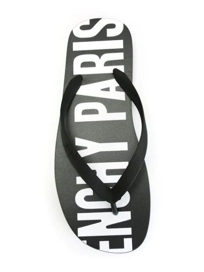 Shop Givenchy 'paris' Flip Flops In Black