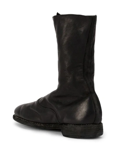 Shop Guidi Front Zip Ankle Boots - Black